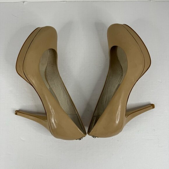 MICHAEL Michael Kors Nude Beige Ionna Pump Platform Round Toe Stiletto 9M EUC - Picture 6 of 11